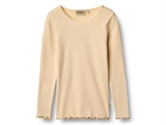 Wheat gravel melange t-shirt Reese rib lace